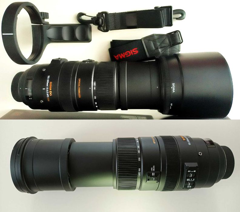 Vând obiectiv Sigma 150-500mm F 5-6.3 APO DG OS Nikon AF-S FX