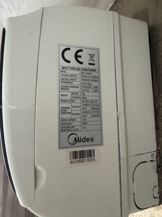 Продавам климатик Midea 18 000 BTU – работещ
