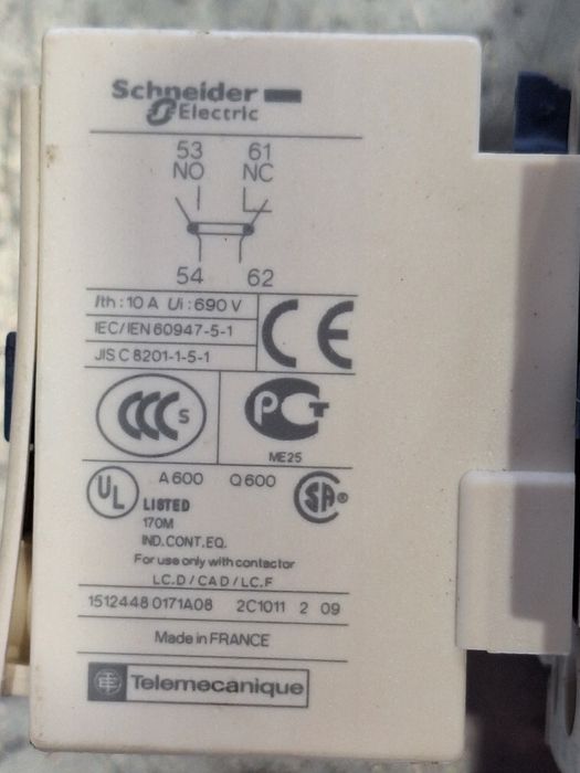 Контактори Schneider 60A