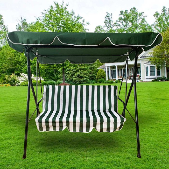 Balansoar Leagan Relaxare Curte Gradina 3 Persoane Verde CJ