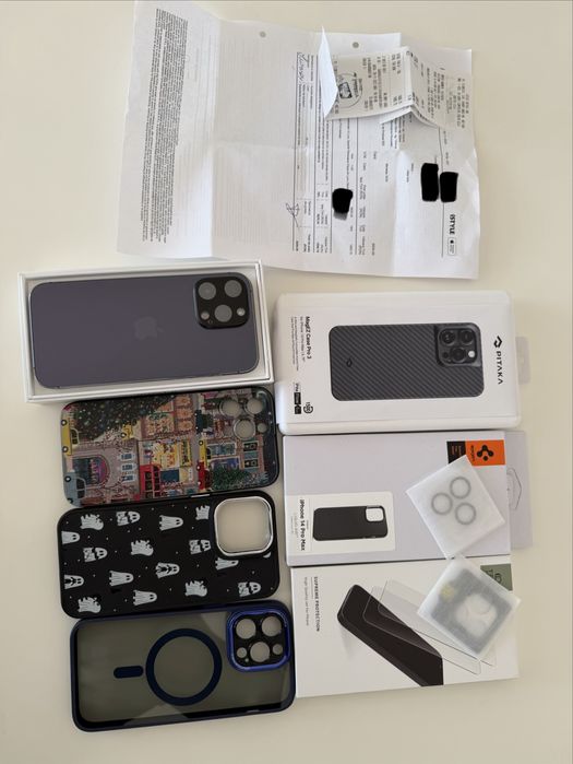 iPhone 14 Pro Max 256 Impecabil, full cutie, accesorii, pitaka carbon