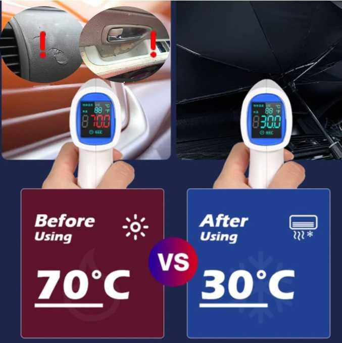 UV Чадър сенник за предно стъкло на автомобил