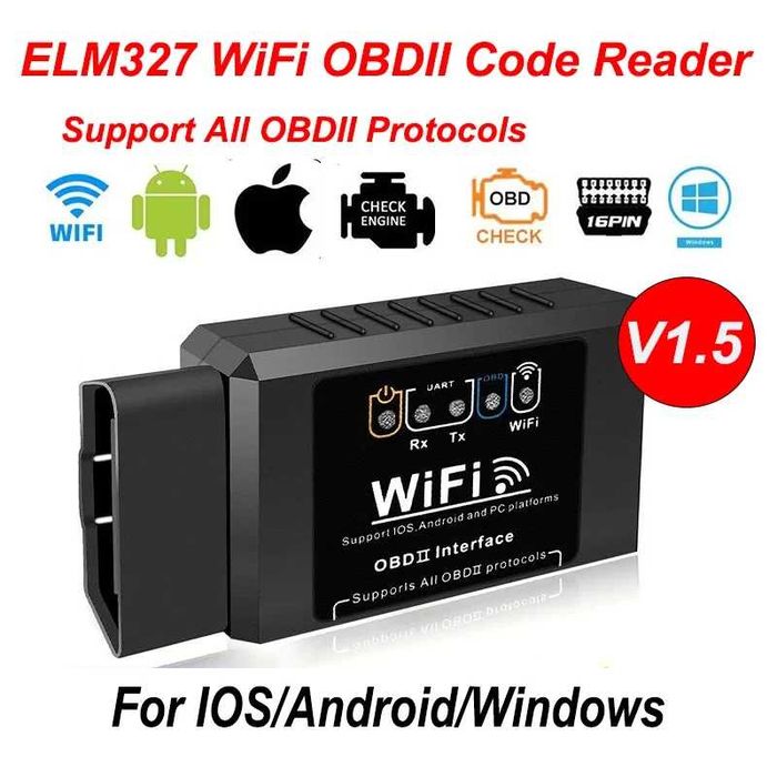WiFi OBD2 диагностичен адаптер ELM327 V1.5 – за Android и iOS
