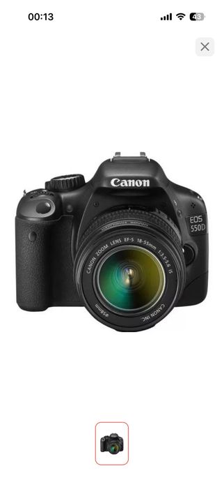 Продам фотоаппарат Canon 550D новый стоит 190, отдам за 150, возможен