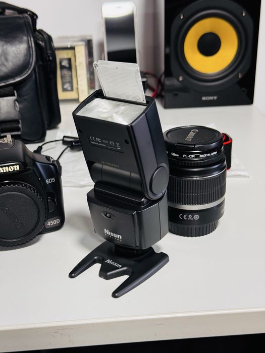 Kit complet-aparat foto CANON Eos 450D,obiectiv 18-55mm + accesorii