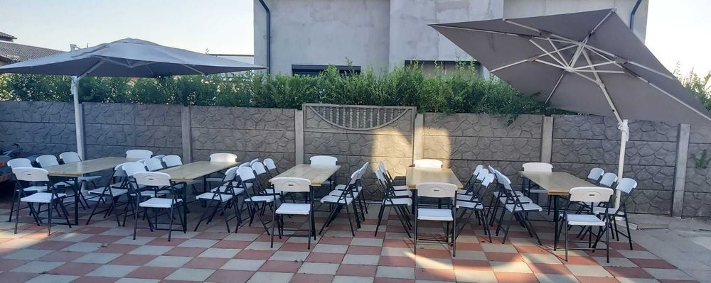 Inchiriez masa dreptunghiulară cu scaune