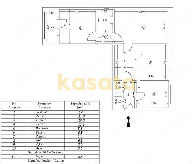 3 camere cu potențial deosebit - Bd. Theodor Pallady