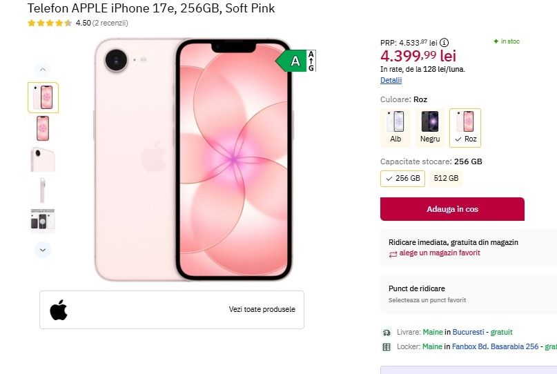 Iphone 17e 256GB Pink sigilat