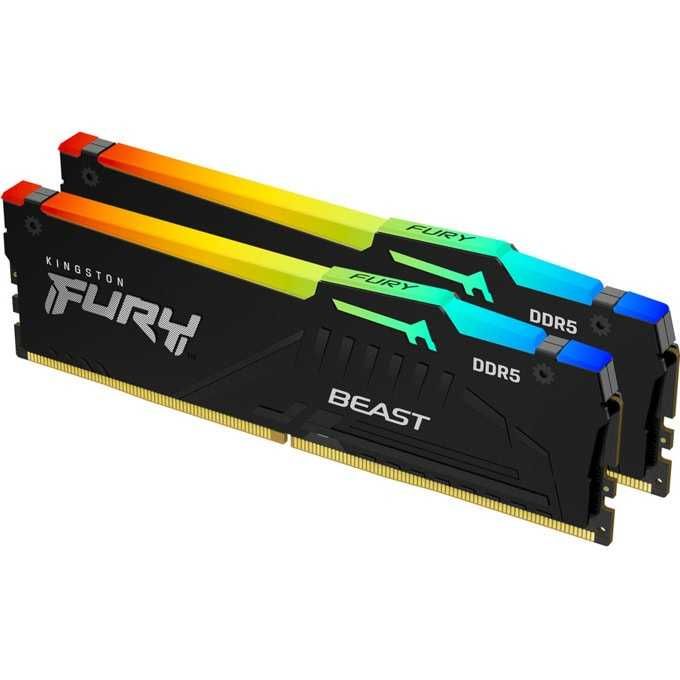 Нова RAM памет Kingston FURY Beast RGB 32GB 2x16 DDR5 6000MHz CL30 с ГАРАНЦИЯ!!!