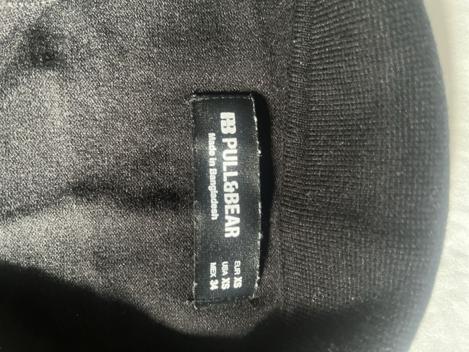 Мужское чёрное поло Pull&Bear