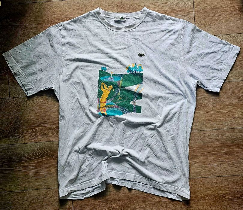 Tricou vintage Chemise Lacoste Golf Fabricat în Franța  Mărimea 7 (XXL)