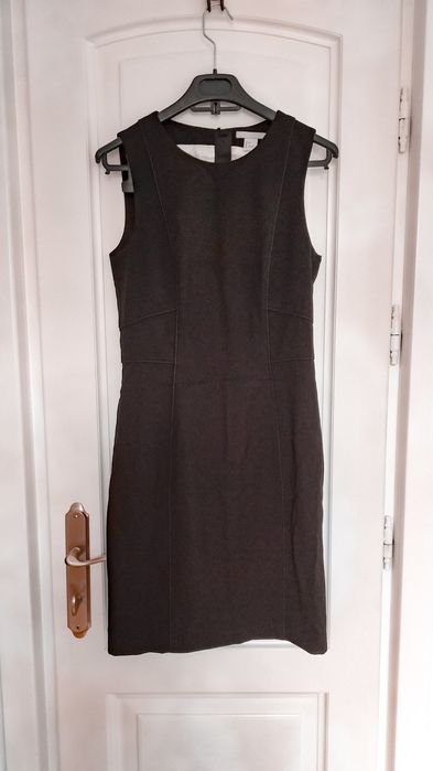 Sarafan H&M office/rochie de ocazie seara eleganta midi maro inchis 36