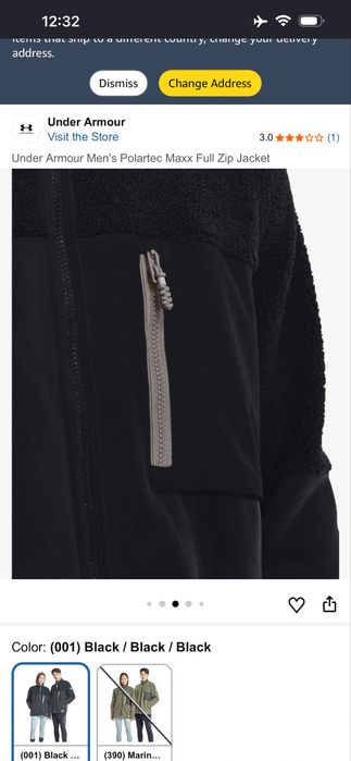 Under Armour Men's Polartec Maxx Full Zip Jacket