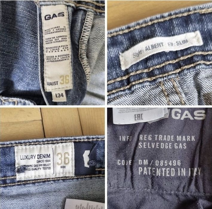 Pantaloni jeans - GAS, Model: Albert, Slim, bărbați - W34 (Fit 33)