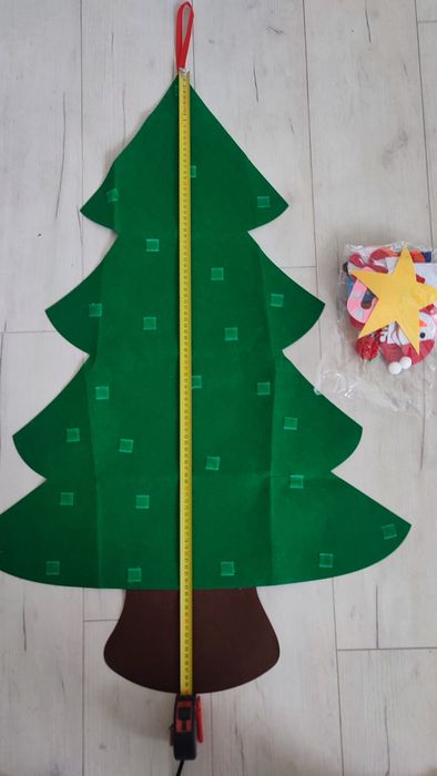 Комплект коледна елха и орнаменти от филц