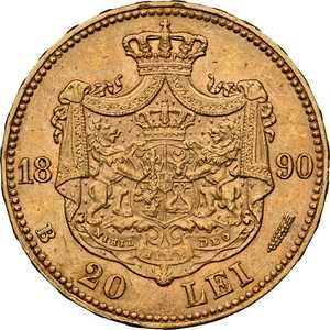 Moneda AUR 20 lei 1883 si 20 lei 1890 AU58, certificata, gradata NGC.