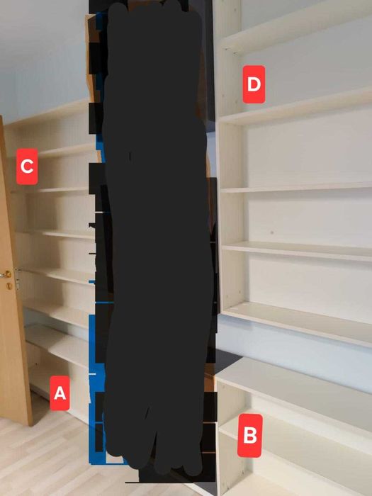 Rafturi pal calitate superioara pt perete living 4 corpuri