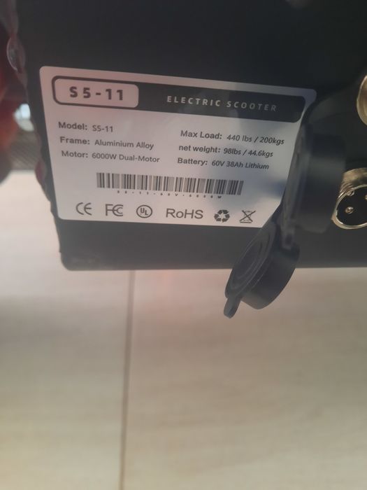 Trotineta electric scooter 6000w nou