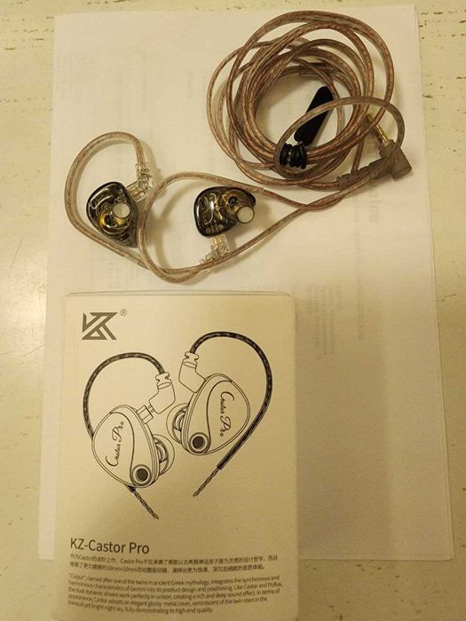 Наушники с микрофоном KZ Castor Pro Improved Bass Version