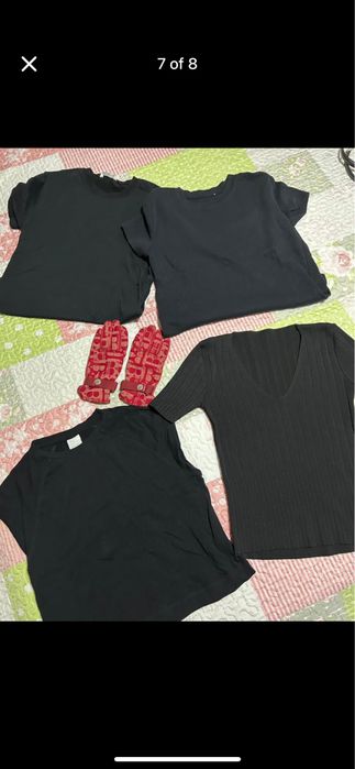 Зимно яке s размер ръкавици benetton+ 4 тениски