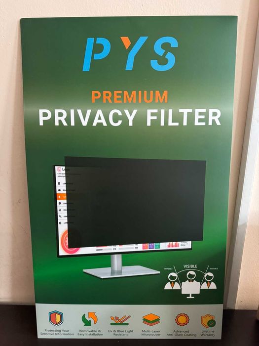 PYS 32-инчов екран за поверителност за 16:9 широкоекранен монитор