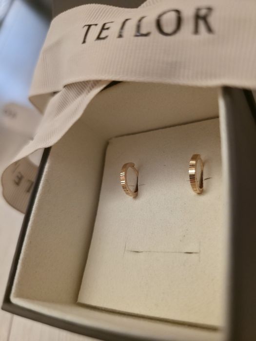 Cercei Teilor 14 K aur roz-ambalaj complet