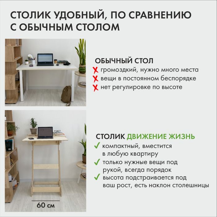 Конторка. Растущая парта. Стол