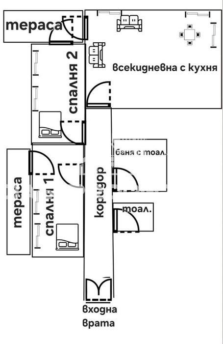 3-стаен в София-Манастирски Ливади площ 110