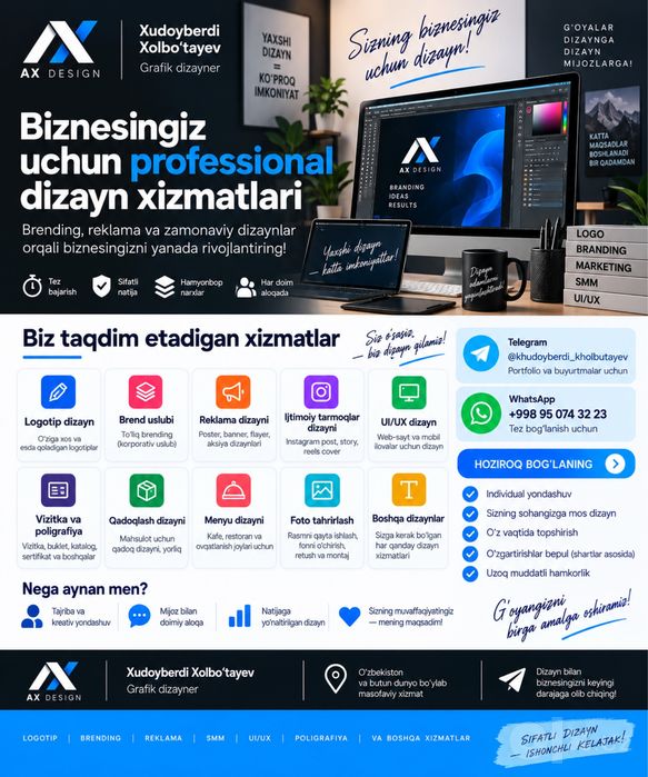 Grafik dizayn xizmatlari / Графический дизайн / Graphic Design