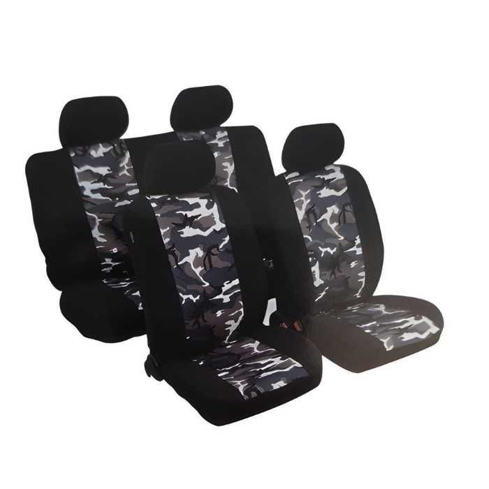 Тапицерия за автомобил, 1+1  6части и 10 части, Камуфлаж сив или зелен