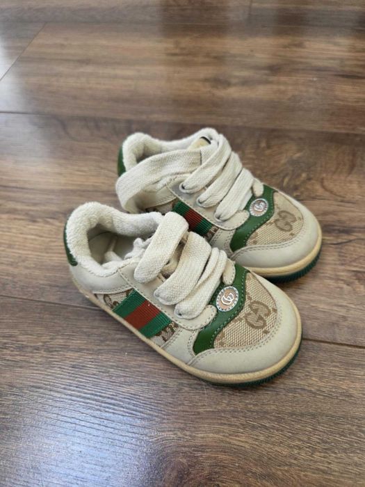 Детски унисекс обувки, размер 21, Gucci , Beige Sneakers For Kids