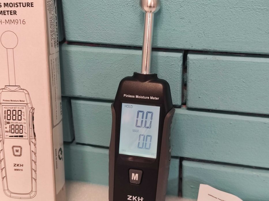 ZKH влагомер за стени, дърво, мазилка и зидария 20-40 мм