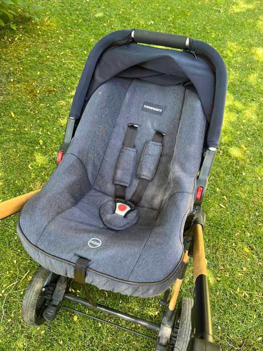 Бебешка количка iWOOD 3 в 1 Travel System Jeans
