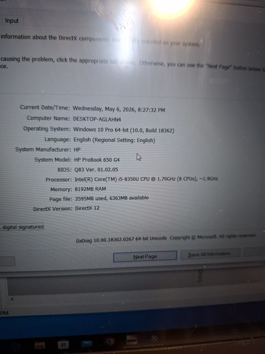 Laptop hp cu i5 generatia a 8 a
