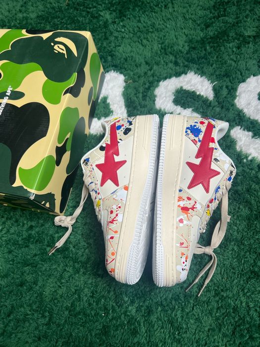 Bape Bapesta Low Paint Splatter noi marimea 43