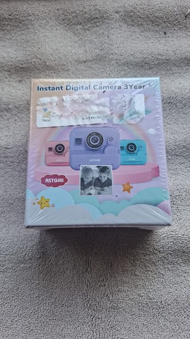 Cameră foto instantanee pentru copii, cameră selfie pentru copii de 2,4 inci 1080P cu hârtie de imprimare și card de 32 GB