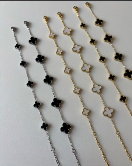 Гривни Van Cleef имитиращи детелини чисто нови