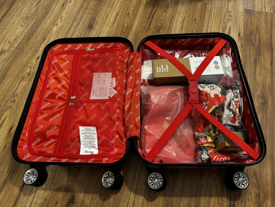 Troler calatorie Coca-Cola cu accesorii