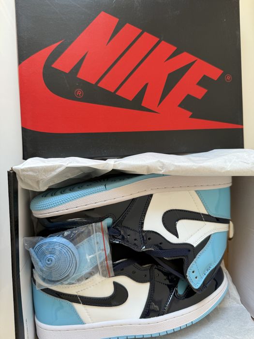 Air Jordan 1 Retro UNC Patent Verificare Colet Full Box marimi 35,5-45