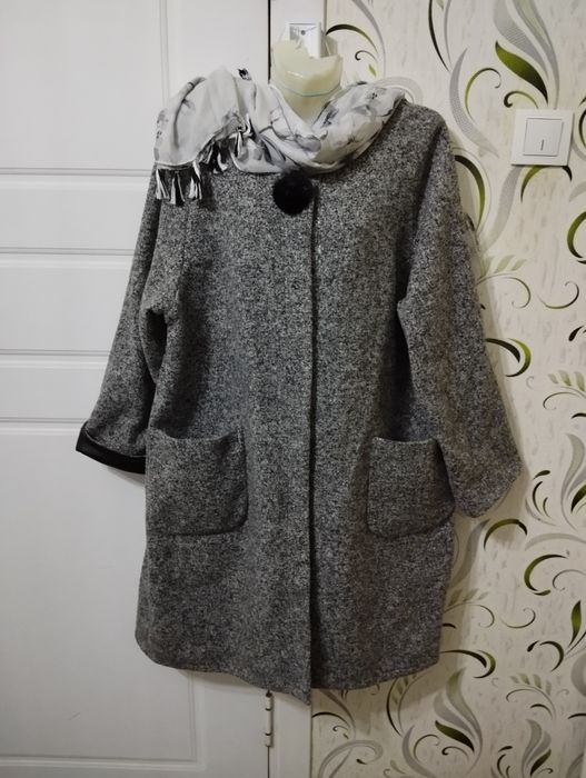 Поло пальто драповое без подкладка размер 52-54