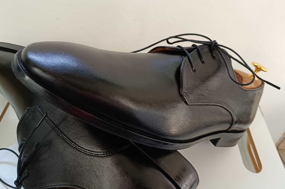 Pantofi derby 44 plain toe Gordon & Bros piele naturala moale