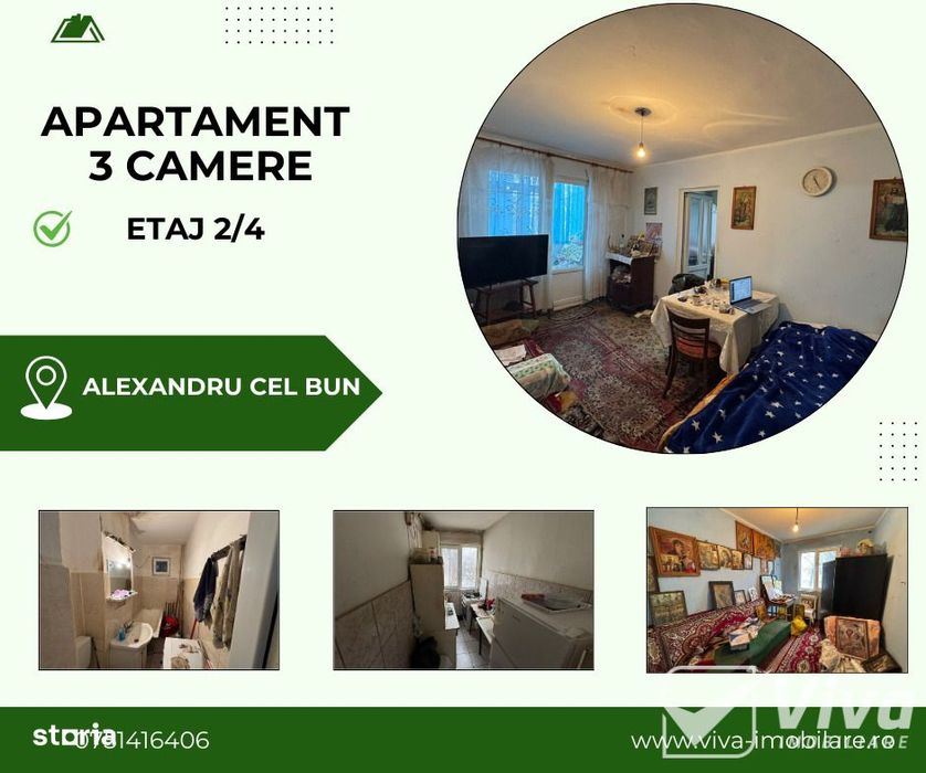 URGENT! 3 camere – etaj 2/4 – Parcul Voievozilor – Alexandru cel Bun