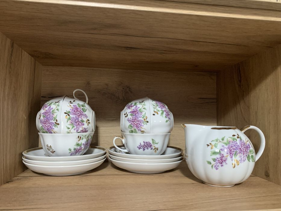 Чайный набор фарфор Сирень