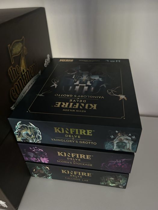 Colectia completa Kinfire Delve (3 boardgames + zaruri upgraded)