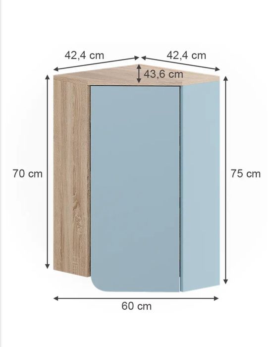Ъглов висящ шкаф 6589