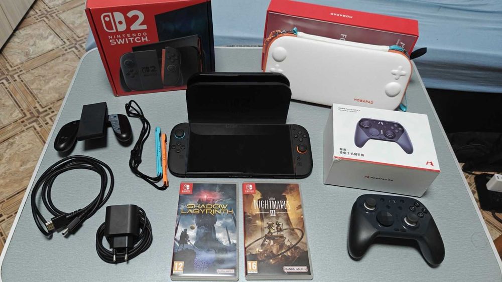 Nintendo Switch 2 – пълен комплект в гаранция + 2 игри + Mobapad Chitu 2 + калъф