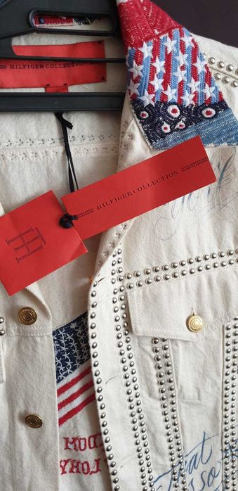 Geaca denim alba Tommy Hilfiger, nou nouta
