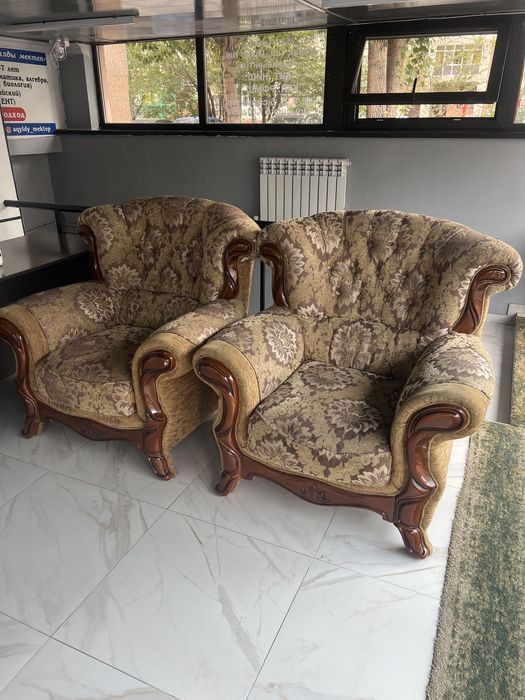 Диван, диван кресло желтого цвета удобный