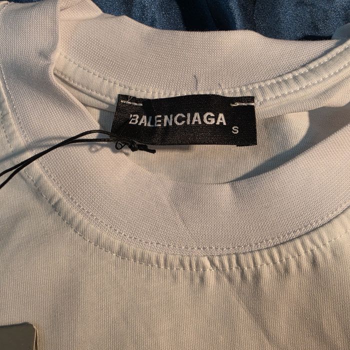 Tricou Balenciaga marimea S, alb, bumbac. Unisex. Nou cu eticheta. Farfetch