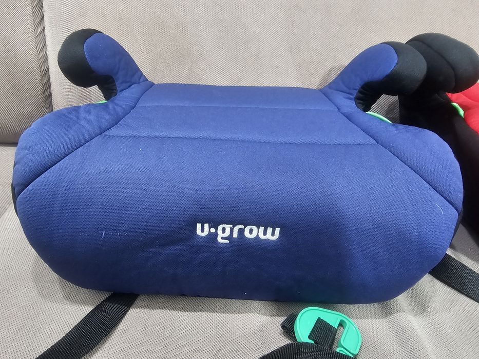 Inaltator auto U-Grow, 125-150cm, certificat R129, fara isofix, rosu/albastru